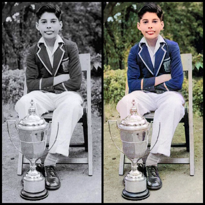 Freddie Mercury with a trophy 