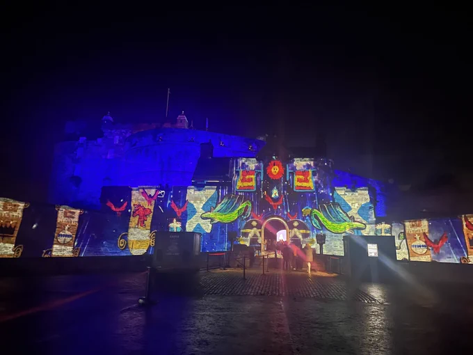 Edinburgh Castle (.scot) during Castle of Light (.scot)