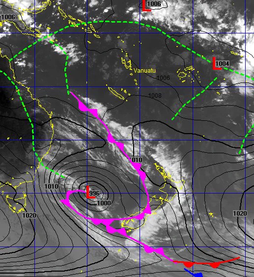MSLP chart @ 160000UTC