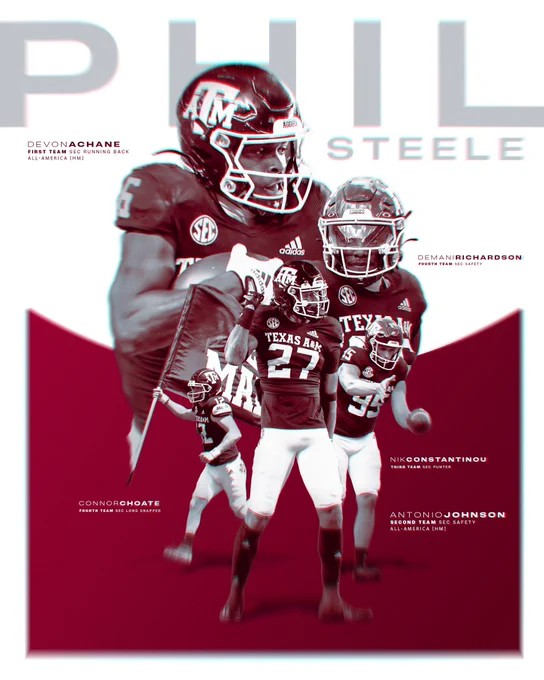 Phil Steele All-America and All-SEC honors. 
