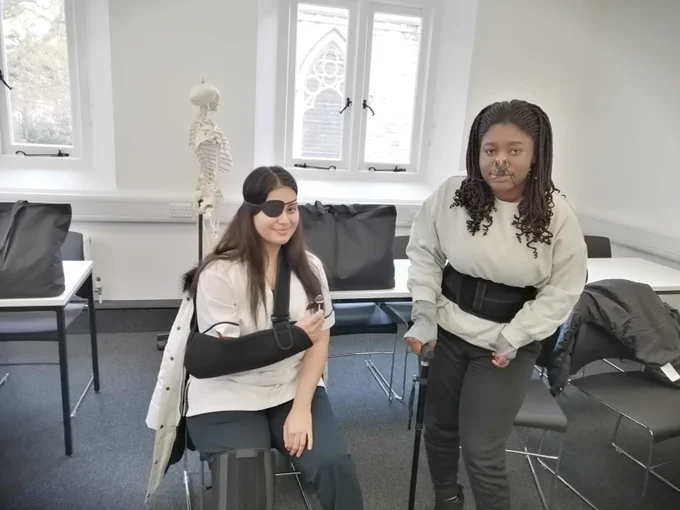 COPD and Hemiparesis kit being worn