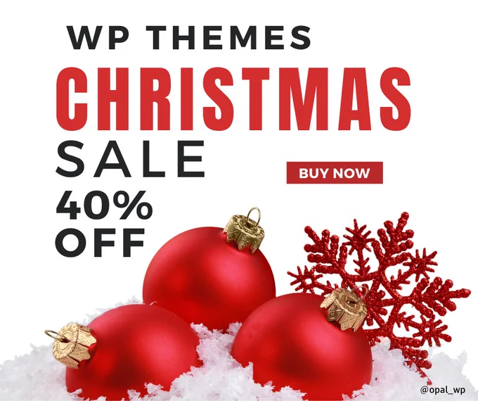 opal_wp WordPress theme Christmas sale
