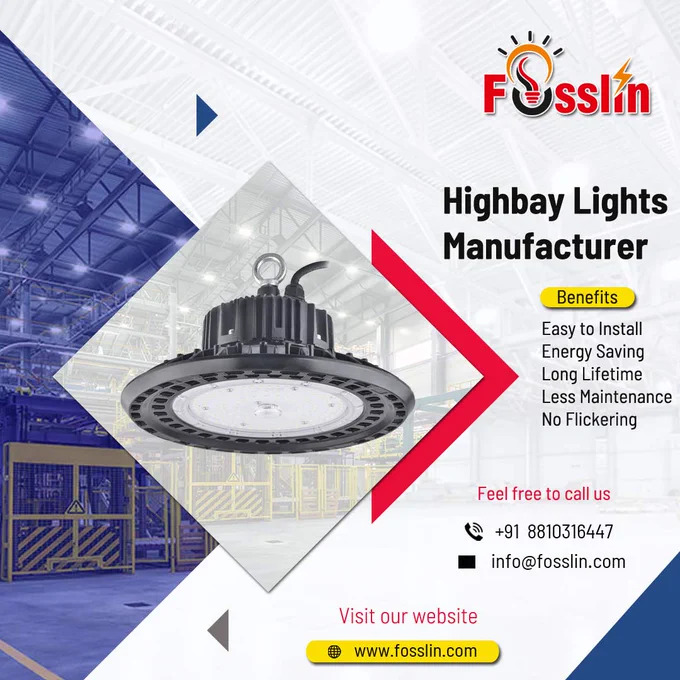 High bay lights are used to light up spaces whose ceilings are higher. Whenever a large indoor space needs to be illuminated, high bay lighting is usually appropriate. Like manufacturing facilities, gymnasiums, warehouses, large department stores, factories etc.
We are the leading manufacturers of LED High Bay Lights.
