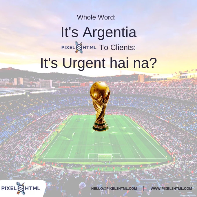 Worldcup meme by Pixel2html.