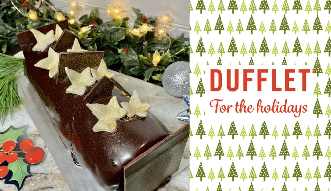 chocolate caramel buche de noel