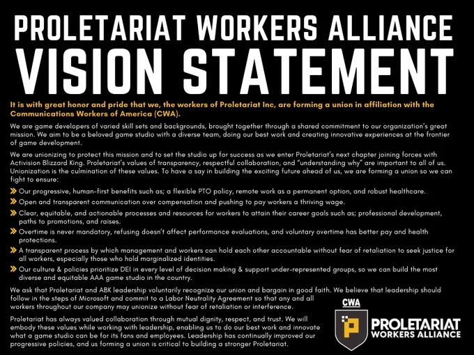 PWA vision statement, which is typed out in the attached thread