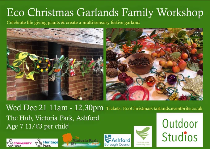 Eco Christmas Garlands Poster 