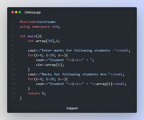 #Day34 #100DaysOfCode 

Project : Single Dimension Array
Language : C  

#programming  #daily #programmer #cpplanguage #clanguage  #DataScience #appdevelopment #tech #technical #girlscript #googledevs #CPP #c #DevOps  #challenge #gamedevelopment #gamedevs
