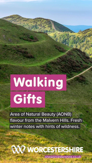 Gifts in Worcestershire. Area of Natural Beauty (AONB) flavour from The Malvern Hills. Fresh winter notes with hints of wildness. This is Worcestershire.