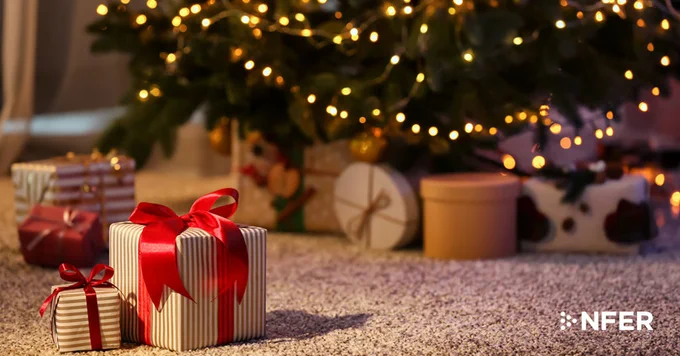 Christmas living room scene