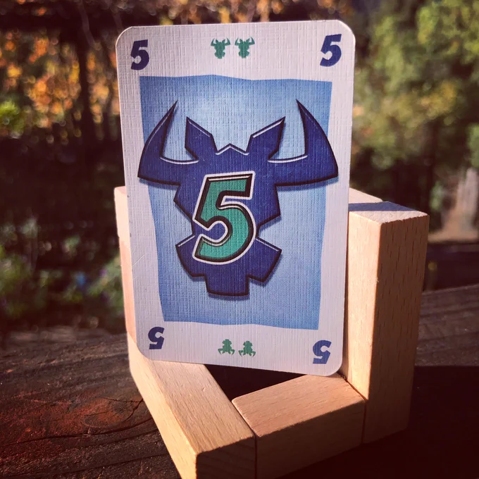 A number 5 card from 6 Nimmt.