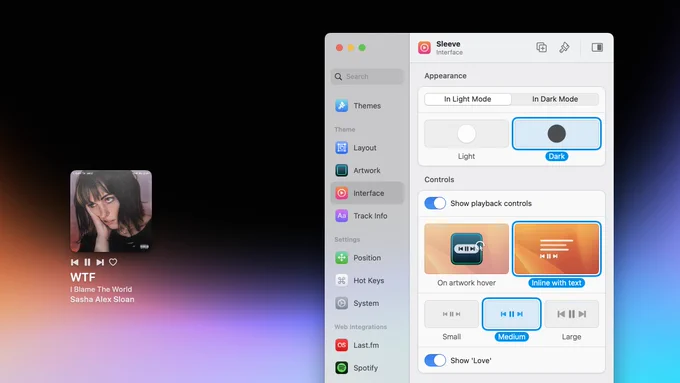 Screenshot of Sleeve for macOS