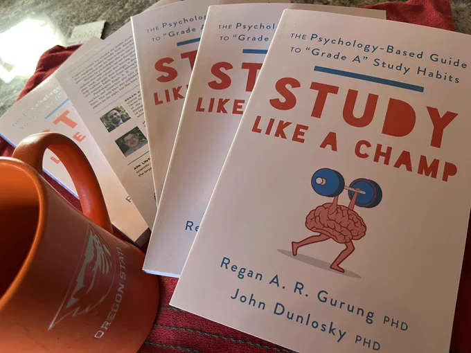 study. champ books on table