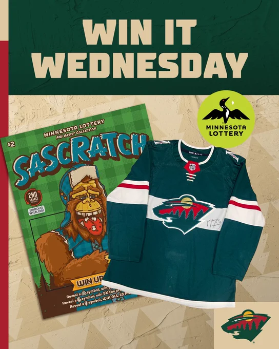 Win it wednesday graphic with a Fleury signed jersey 