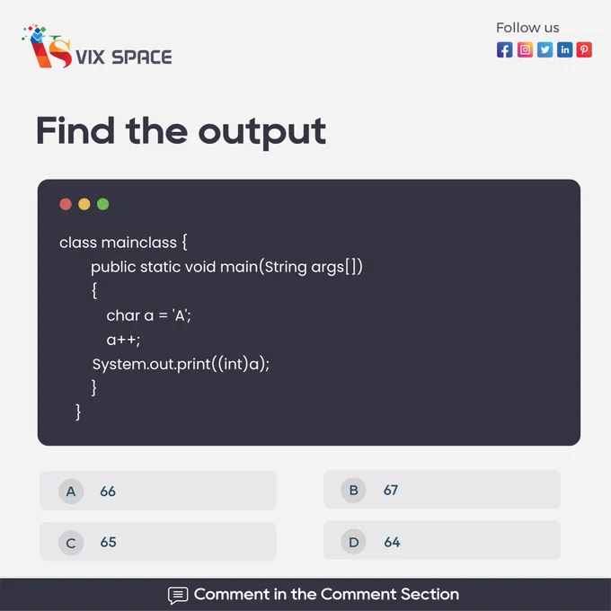 Find the out of the java program