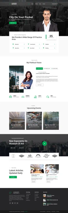 WordPress Theme Template Kits - Izar CosmosWP Political Template Kit