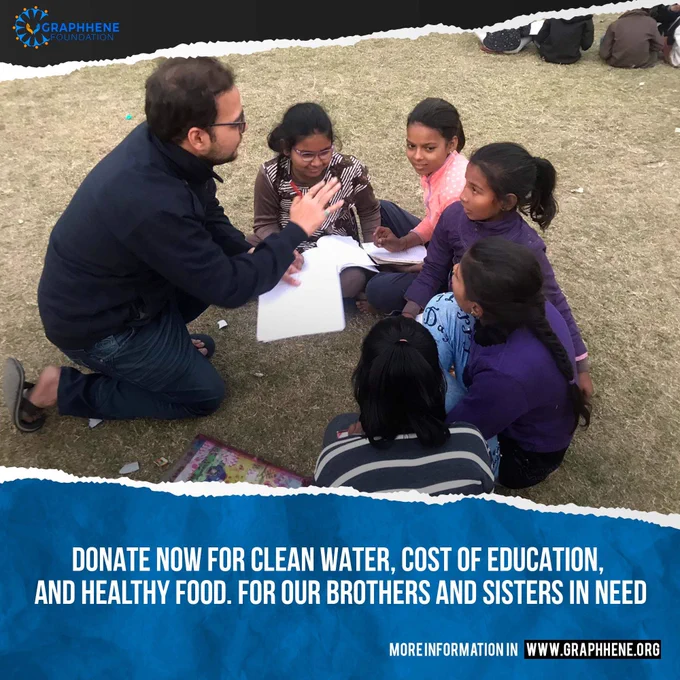 Support the life of a child by helping them to read and write by donating to Graphhene Foundation! ✨
We are on a mission to help as many underprivileged children as we can! 📚

Graphhene Foundation
Visit: https://graphhene.org/

Follow us
https://twitter.com/GraphheneF

https://www.instagram.com/graphhenefoundation/?hl=en

#GraphheneFoundation #Graphhene #changemakers #goodcause #dogoodfeelgood #bethechangeyouwanttoseeintheworld #ngoindia #noidango #ngonoida #incredibleindiaoffical #changeiscoming #nonprofitsofinstagram #feedthehungry #helpthepoor #donationswelcome #donateclothes #donation #helpthepoor #helpinghands