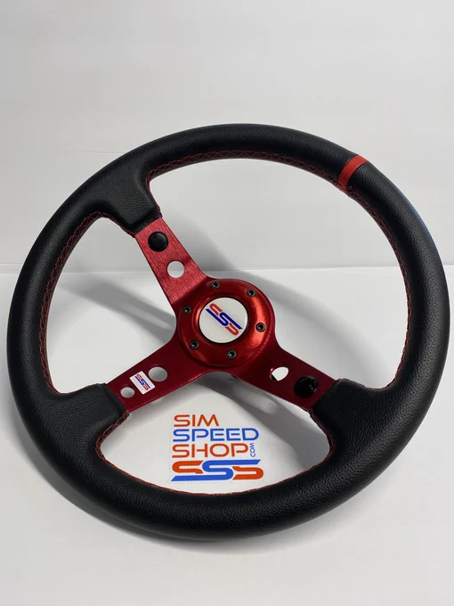 Oval sim racing wheel with 2 push buttons.   $99