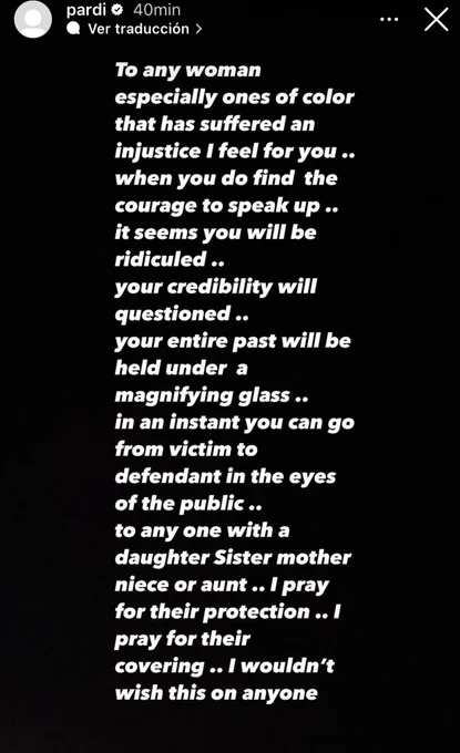 To any woman especially ones of color that has suffered an injustice, I feel for you … when you do find the courage to speak up. It seems you will be ridiculed, your credibility will be questioned… your entire past will be held under a magnifying glass. In an instant you can go from victim to defendant in the eyes of the public. To anyone with a daughter sister mother niece or aunt, I pray for their protection, I pray for their covering. I wouldn’t wish this on anyone.