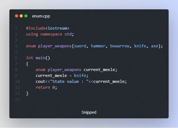#Day37 #100DaysOfCode 
Project : Enum (melee System)
Language : C  
#programming  #daily #programmer #cpplanguage #clanguage  #DataScience #appdevelopment #tech #girlscript #googledevs #CPP #c #DevOps  #challenge #gamedevelopment #gamedevs