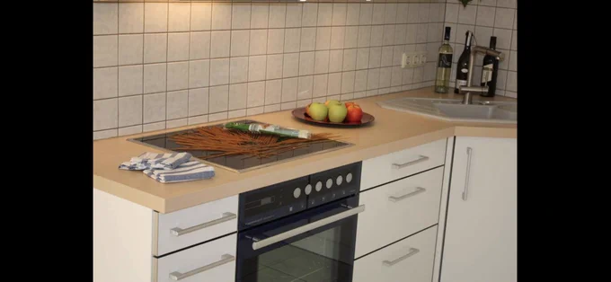 To complete the series, the final pasta scattered stove top, includes the pasta packaging and all, I have no idea what’s going on and why this was done? Keep in mind this is for an apartment listing!