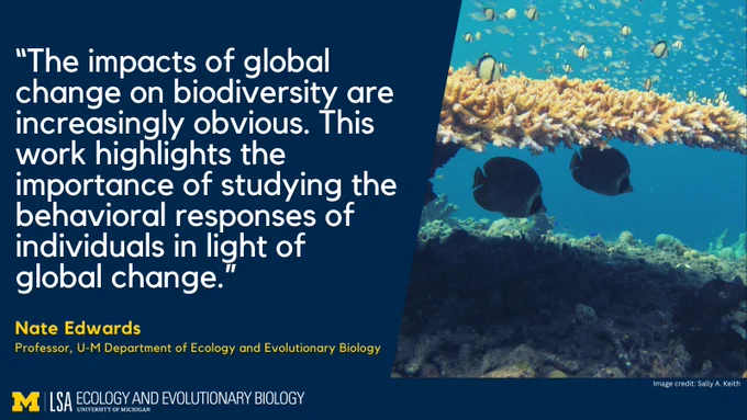 “The impacts of global change on biodiversity are increasingly obvious. This work highlights the importance of studying the behavioral responses of individuals in light of global change.” Nate Sanders, professor, U-M Department of Ecology and Evolutionary Biology.