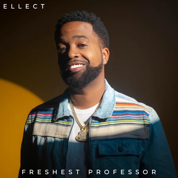 Album cover for Ellect's new song "Freshest Professor" featuring Neil deGrasse Tyson.