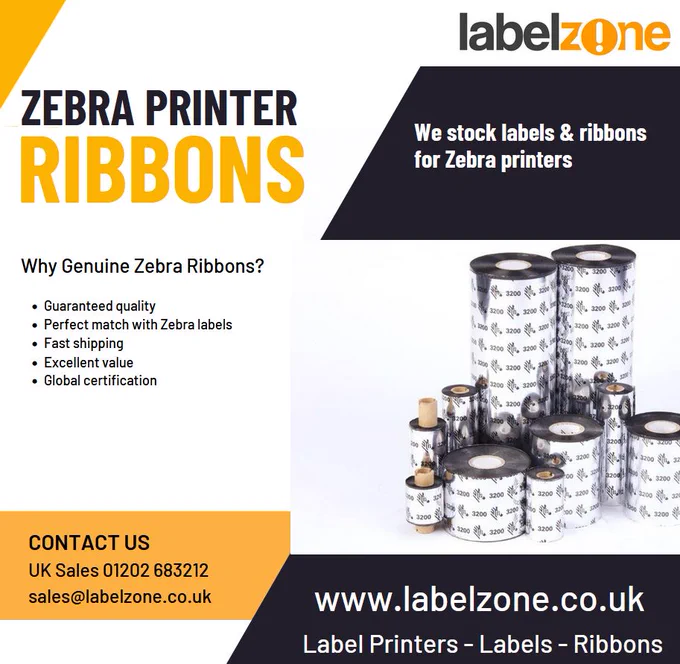 Zebra Genuine Thermal Printers Ribbons - For Zebra Printers 