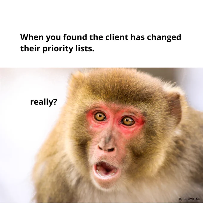 Meme by Pixel2HTML, monkey meme, client meme