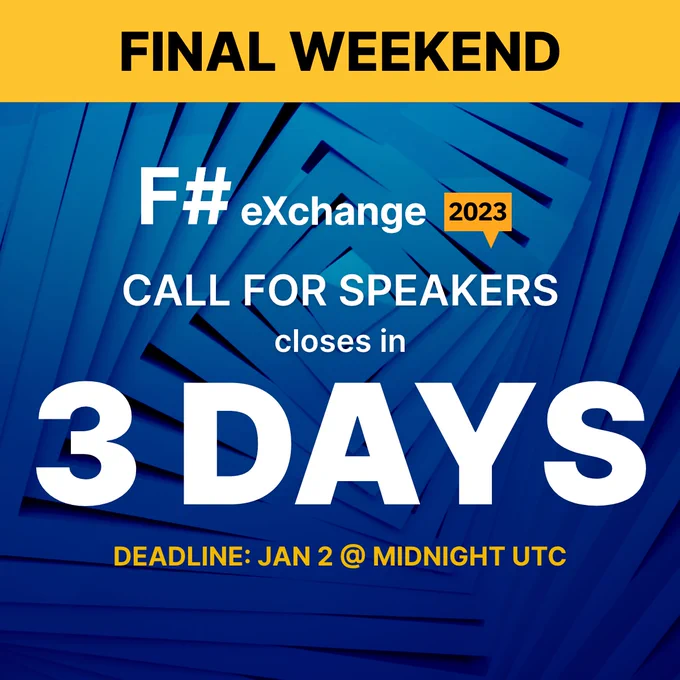 Last chance to be a part of the F# eXchange conference — Our call for speakers closes soon!