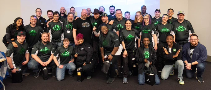 A group photo with many (but sadly not all) of the Xbox MVP's during one of the last in-person MVP Summits.