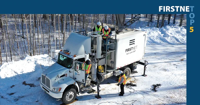 "FirstNet Top 5;" FirstNet SatCOLT in the snow