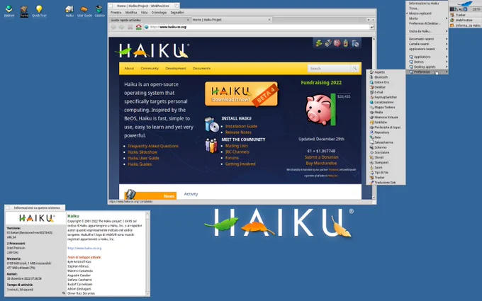 Haiku OS screenshot 