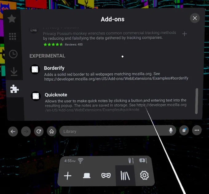 Wolvic Browser extensions