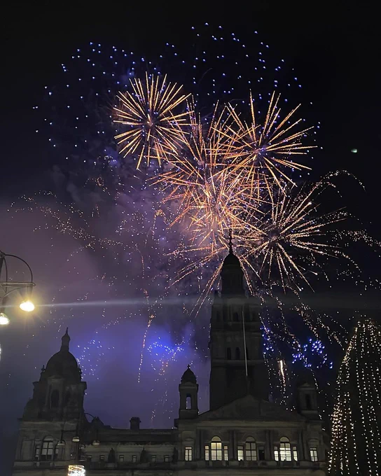 Fireworks in the night sky