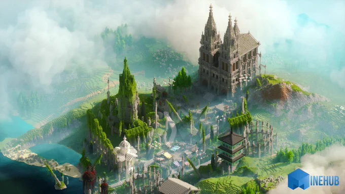 Minecraft streamers project "Les cités oubliées".