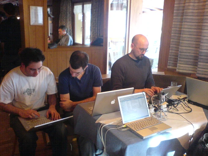 Coding at the Plone Snow Sprint (hackathon) in the mountains of Austria
