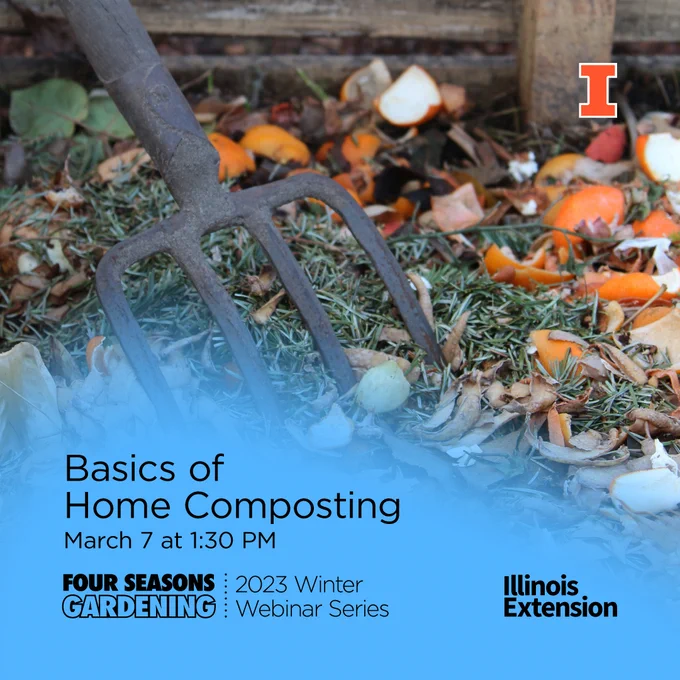 Basics of home composting March 7. Pitch fork turning a compost pile