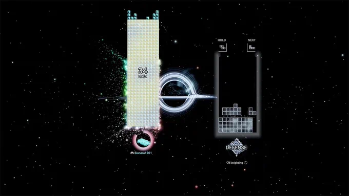 34 Zone lines in Tetris effect connected