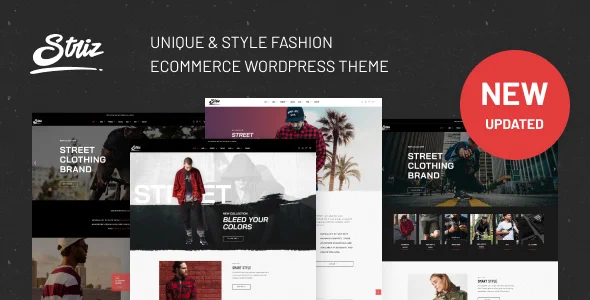 Striz - Fashion Ecommerce WordPress Theme - homepages update