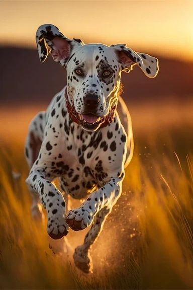 beautiful dalmatian running in action on european grass, paradise sunset, close up

Crédito: Materialistix