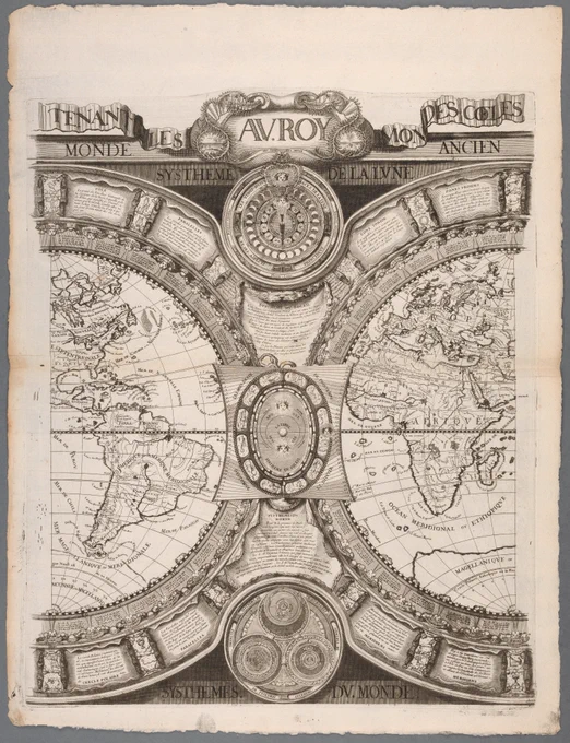 Black and white image of Ancient World Map. 
Source: P001-043_5-(FagelPortfolioMaps) https://digitalcollections.tcd.ie/ 