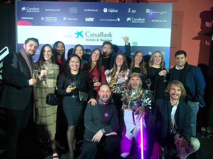 Los equipos de Hotelinking y PUSHTech, en Wanderlust Madrid 2023.