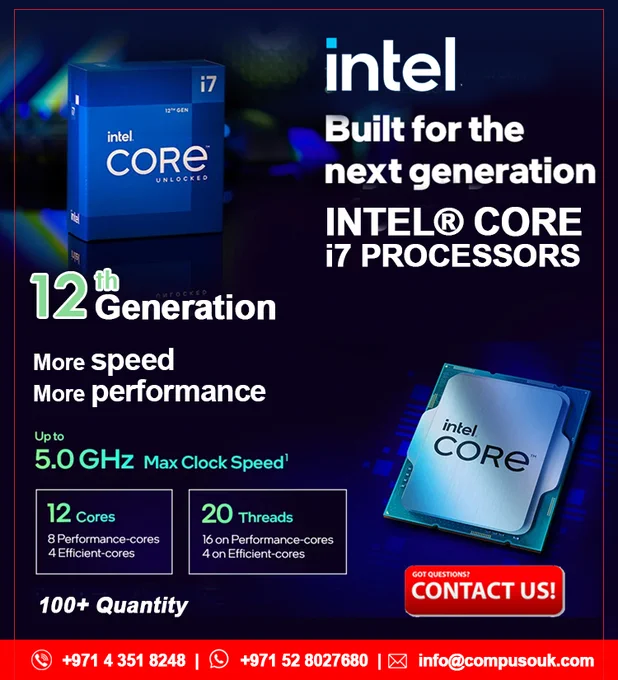 #Intel 12th Generation Core™ i7 #Processors -  i7-12700K - BX8071512700K
