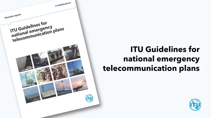 Cover visual for the ITU Guidelines for national emergency telecommunication plans