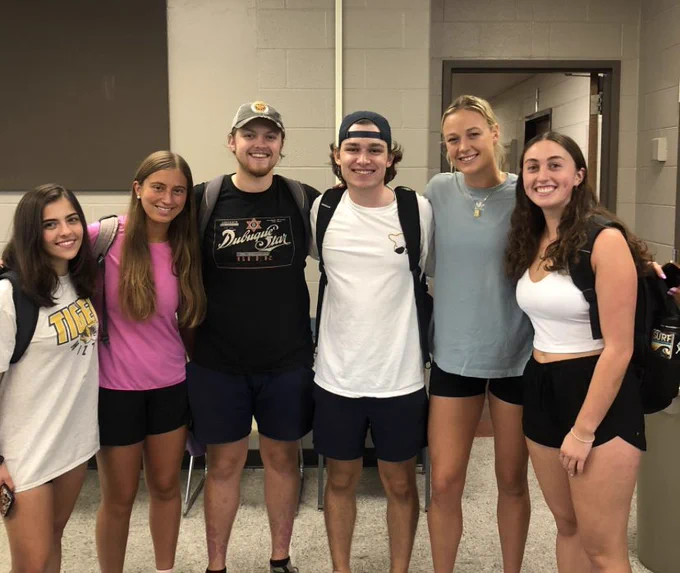 Sophie with students