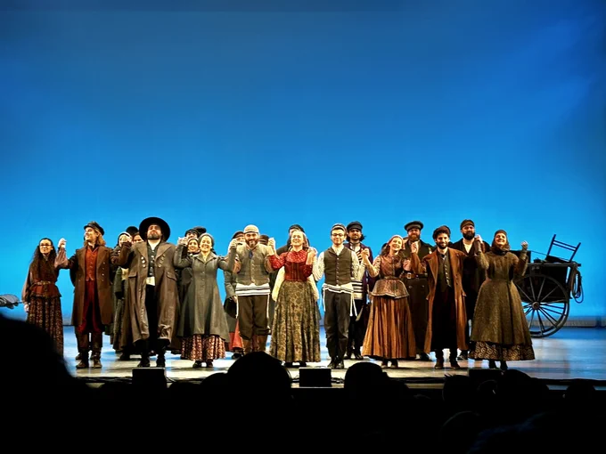 “Fiddler on the Roof” cast members take a final bow following their performance at Queen Elizabeth Theatre in Vancouver.