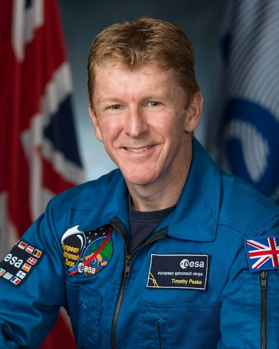 Official NASA portrait of Tim Peak. Image credit NASA