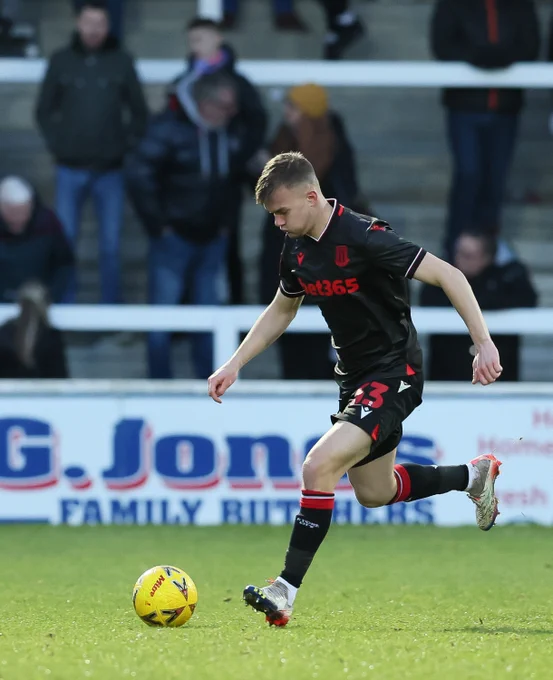 Lewis Macari in action against Hartlepool United.