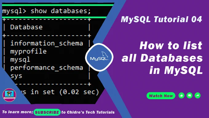 Lets understand How to Show a List of All Databases in MySQL